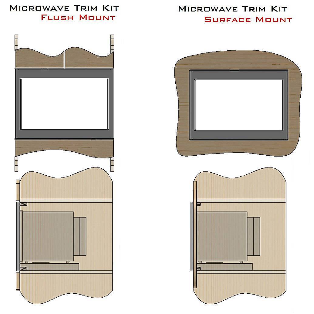 Microwave trimkit stainless steel GA Industries